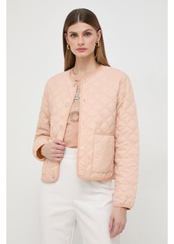 BOSS kurtka damska kolor beżowy przejściowa ze sklepu ANSWEAR.com w kategorii Kurtki damskie - zdjęcie 167778479