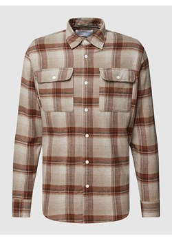 Koszula casualowa z bawełny z kieszenią na piersi ze sklepu Peek&Cloppenburg  w kategorii Koszule męskie - zdjęcie 167778968