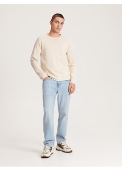Reserved - Bawełniany sweter - beżowy ze sklepu Reserved w kategorii Swetry męskie - zdjęcie 167781509