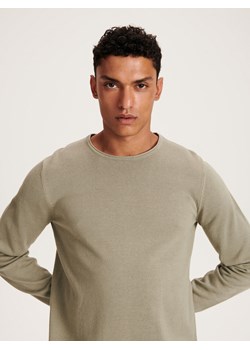 Reserved - Bawełniany sweter - jasnozielony ze sklepu Reserved w kategorii Swetry męskie - zdjęcie 167781518