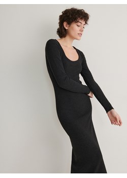Reserved - Dzianinowa sukienka - ciemnoszary ze sklepu Reserved w kategorii Sukienki - zdjęcie 167781755