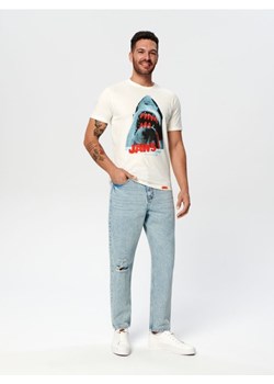 Sinsay - Koszulka Szczęki - kremowy ze sklepu Sinsay w kategorii T-shirty męskie - zdjęcie 167782086