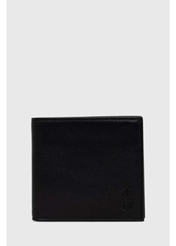 Polo Ralph Lauren portfel skórzany męski kolor czarny ze sklepu ANSWEAR.com w kategorii Portfele męskie - zdjęcie 167784667