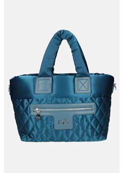 Niebieska shopperka Nobo z pikowaniem ze sklepu NOBOBAGS.COM w kategorii Torby Shopper bag - zdjęcie 167788945