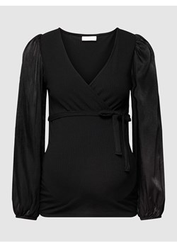 Bluzka z długim rękawem w stylu kopertowym ze sklepu Peek&Cloppenburg  w kategorii Bluzki ciążowe - zdjęcie 167791426