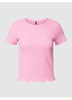 T-shirt z falistym dołem model ‘EMMA’ ze sklepu Peek&Cloppenburg  w kategorii Bluzki damskie - zdjęcie 167791957