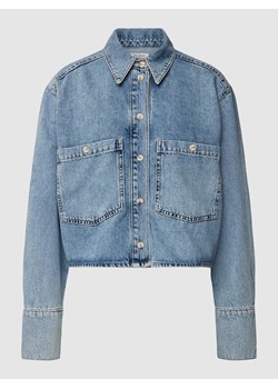 Kurtka jeansowa z bawełny z kieszeniami na piersi ze sklepu Peek&Cloppenburg  w kategorii Kurtki damskie - zdjęcie 167792309