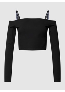 Bluzka krótka z długim rękawem i dodatkiem wiskozy ze sklepu Peek&Cloppenburg  w kategorii Bluzki damskie - zdjęcie 167793826