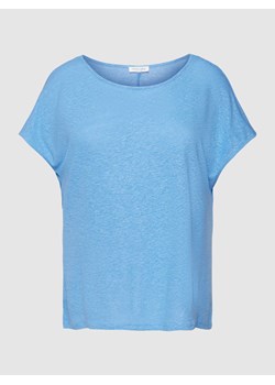 T-shirt z mieszanki wiskozy z okrągłym dekoltem ze sklepu Peek&Cloppenburg  w kategorii Bluzki damskie - zdjęcie 167794089