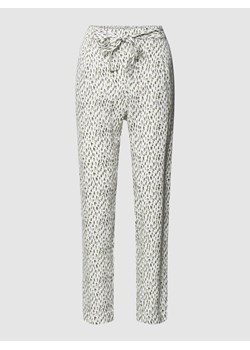 Spodnie materiałowe z wzorem na całej powierzchni ze sklepu Peek&Cloppenburg  w kategorii Spodnie damskie - zdjęcie 167794445