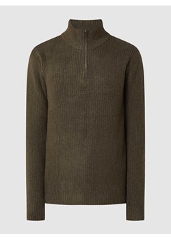 Bluza z kołnierzem i dodatkiem wełny model ‘Blaine’ ze sklepu Peek&Cloppenburg  w kategorii Swetry męskie - zdjęcie 167794667