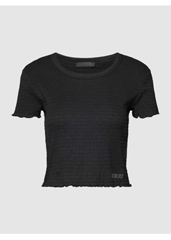 T-shirt krótki z marszczonymi detalami model ‘SMOKED’ ze sklepu Peek&Cloppenburg  w kategorii Bluzki damskie - zdjęcie 167795238