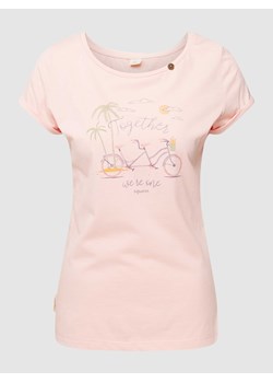 T-shirt z nadrukiem z napisem model ‘FLORAH PRINT ORGANIC’ ze sklepu Peek&Cloppenburg  w kategorii Bluzki damskie - zdjęcie 167795518