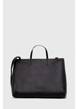 A.P.C. torebka Cabas Market kolor czarny PUABL.F61830.LZZ ze sklepu PRM w kategorii Torby Shopper bag - zdjęcie 167798525