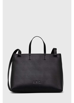 A.P.C. torebka Cabas Market Small kolor czarny PUABL.F61860.LZZ ze sklepu PRM w kategorii Torby Shopper bag - zdjęcie 167798527