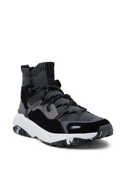 HUGO Sneakersy GO1ST | z dodatkiem skóry ze sklepu Gomez Fashion Store w kategorii Buty sportowe męskie - zdjęcie 167799729