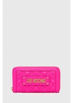 Love Moschino portfel damski kolor różowy ze sklepu ANSWEAR.com w kategorii Portfele damskie - zdjęcie 167801025