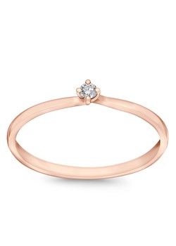 Pierścionek z różowego złota z diamentem - Valentine ze sklepu YES.pl w kategorii Pierścionki - zdjęcie 167801817