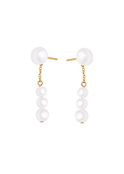 Kolczyki srebrne pozłacane z perłami - Pearls ze sklepu YES.pl w kategorii Kolczyki - zdjęcie 167803135