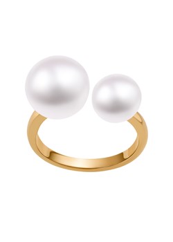 Pierścionek srebrny pozłacany z perłami - Pearls ze sklepu YES.pl w kategorii Pierścionki - zdjęcie 167804085