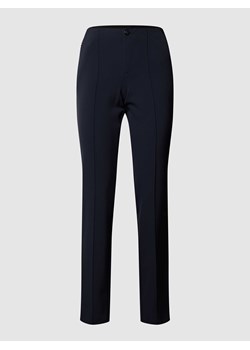 Spodnie z dodatkiem streczu i przeszytymi kantami model ‘ANNA ZIP’ ze sklepu Peek&Cloppenburg  w kategorii Spodnie damskie - zdjęcie 167808739