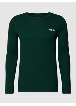 Bluzka z długim rękawem i wyhaftowanym logo model ‘CREW’ ze sklepu Peek&Cloppenburg  w kategorii T-shirty męskie - zdjęcie 167808905