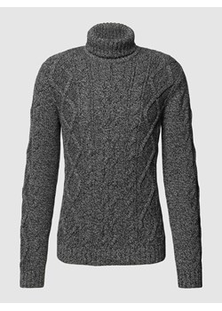Sweter z dzianiny z wzorem warkocza ze sklepu Peek&Cloppenburg  w kategorii Swetry męskie - zdjęcie 167809968