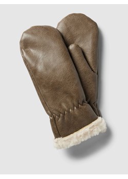 Rękawiczki z jednym palcem z imitacji skóry ze sklepu Peek&Cloppenburg  w kategorii Rękawiczki damskie - zdjęcie 167810266