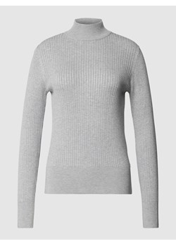 Sweter z wywijanym kołnierzem o prążkowanej fakturze ze sklepu Peek&Cloppenburg  w kategorii Swetry damskie - zdjęcie 167810437
