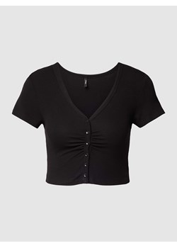 T-shirt krótki z listwą guzikową model ‘BELIA’ ze sklepu Peek&Cloppenburg  w kategorii Bluzki damskie - zdjęcie 167810505