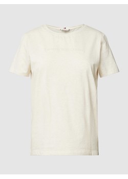 T-shirt z prążkowanym okrągłym dekoltem ze sklepu Peek&Cloppenburg  w kategorii Bluzki damskie - zdjęcie 167811208