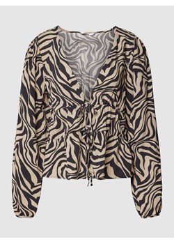 Bluzka z wiskozy z wiązaniem model ‘NOVA’ ze sklepu Peek&Cloppenburg  w kategorii Bluzki damskie - zdjęcie 167811807