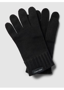 Rękawiczki z detalem z logo model ‘CLASSIC’ ze sklepu Peek&Cloppenburg  w kategorii Rękawiczki męskie - zdjęcie 167811808