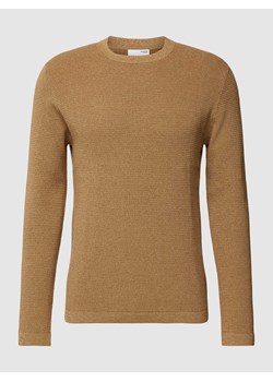 Sweter z dzianiny z okrągłym dekoltem model ‘ROCKS’ ze sklepu Peek&Cloppenburg  w kategorii Swetry męskie - zdjęcie 167812287