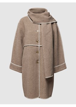 Płaszcz z etolą model ‘Kitty’ ze sklepu Peek&Cloppenburg  w kategorii Płaszcze damskie - zdjęcie 167812476