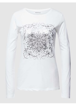 Bluzka z długim rękawem i prążkowanym,okrągłym dekoltem ze sklepu Peek&Cloppenburg  w kategorii Bluzki damskie - zdjęcie 167812627