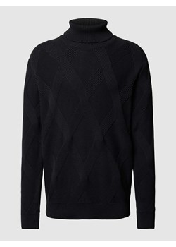 Sweter z dzianiny z golfem ze sklepu Peek&Cloppenburg  w kategorii Swetry męskie - zdjęcie 167813477