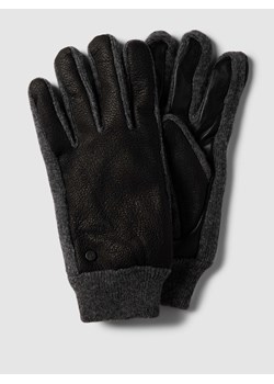 Rękawiczki z koziej skóry z detalem z logo ‘Sandwich’ ze sklepu Peek&Cloppenburg  w kategorii Rękawiczki męskie - zdjęcie 167814049
