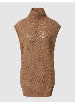 Sweter z dzianiny i bocznymi kieszeniami ze sklepu Peek&Cloppenburg  w kategorii Kamizelki damskie - zdjęcie 167814259