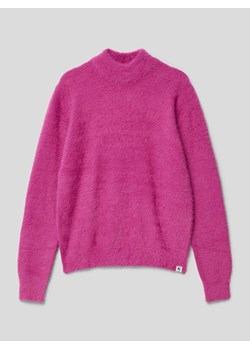 Sweter z dzianiny z prążkowanym,okrągłym dekoltem ze sklepu Peek&Cloppenburg  w kategorii Swetry dziewczęce - zdjęcie 167814367