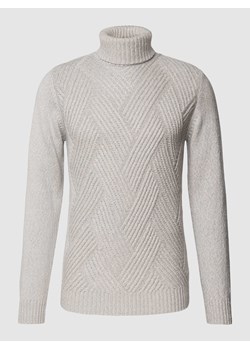 Sweter z dzianiny z golfem model ‘Thore’ ze sklepu Peek&Cloppenburg  w kategorii Swetry męskie - zdjęcie 167815549