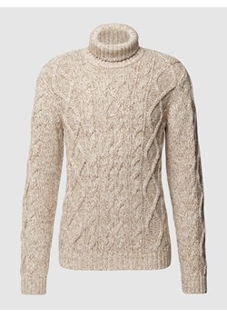 Sweter z dzianiny z wzorem warkocza ze sklepu Peek&Cloppenburg  w kategorii Swetry męskie - zdjęcie 167817089