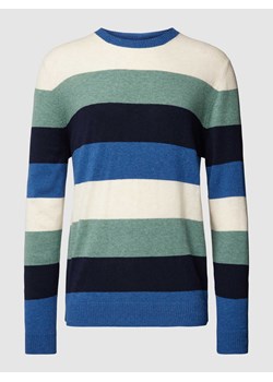 Sweter z dzianiny z blokowymi pasami ze sklepu Peek&Cloppenburg  w kategorii Swetry męskie - zdjęcie 167817286