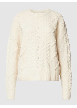 Sweter z dzianiny z wzorem warkocza ze sklepu Peek&Cloppenburg  w kategorii Swetry damskie - zdjęcie 167818428