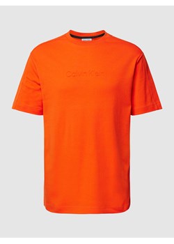 T-shirt z bawełny z detalem z logo ze sklepu Peek&Cloppenburg  w kategorii T-shirty męskie - zdjęcie 167819039