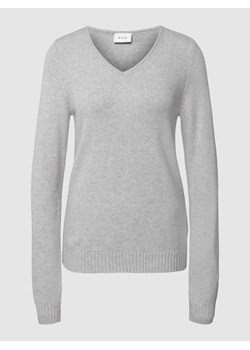 Sweter z dzianiny z dekoltem w serek model ‘Viril’ ze sklepu Peek&Cloppenburg  w kategorii Swetry damskie - zdjęcie 167819205