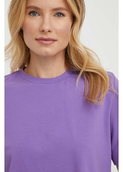 Sisley t-shirt damski kolor fioletowy ze sklepu ANSWEAR.com w kategorii Bluzki damskie - zdjęcie 167839565