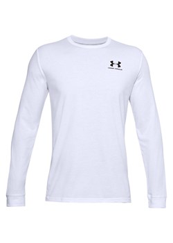 Męski longsleeve treningowy Under Armour  Sportstyle Left Chest Ls - biały ze sklepu Sportstylestory.com w kategorii T-shirty męskie - zdjęcie 167845669