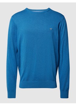 Sweter z dzianiny z wyhaftowanym logo ze sklepu Peek&Cloppenburg  w kategorii Swetry męskie - zdjęcie 167845886