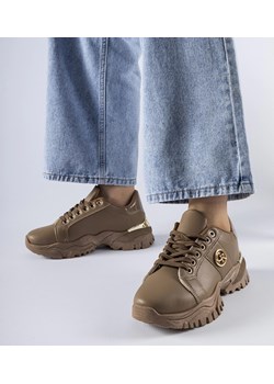 Brązowe sneakersy na masywnej podeszwie Arpaia ze sklepu gemre w kategorii Buty sportowe damskie - zdjęcie 167847355
